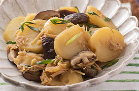 じゃが芋と帆立のレンジ煮
