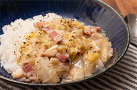白菜と帆立のあんかけ丼