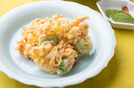 そら豆と桜えびのかき揚げ