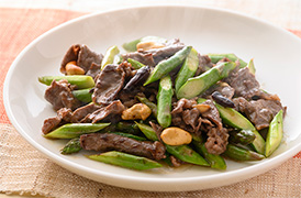 牛肉とアスパラの炒めもの
