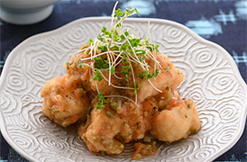 鶏胸肉のから揚げ トマトおろしあえ