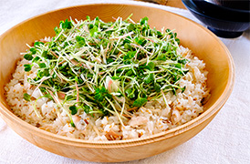 香味野菜と干ものの混ぜごはん