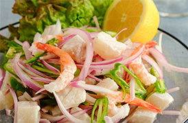 白身魚と夏野菜のセビーチェ