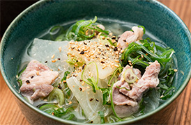 即席塩豚と大根のスープ