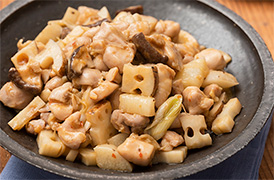 根菜と鶏肉の中華蒸し