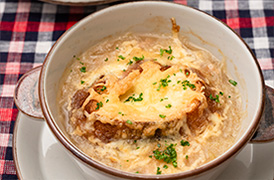 キャベツのオニオングラタンスープ