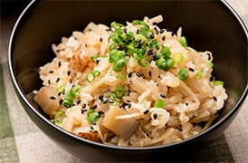 しょうがとれんこんのこっくりごはん