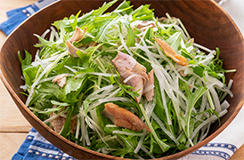 ほっけと水菜のサラダ