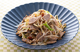 砂肝ともやしのねぎ風味あえ