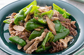 牛肉とピーマンのオイスターソース炒め