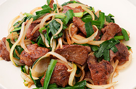 鶏レバにら