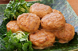 鶏つくねごまわさびソース