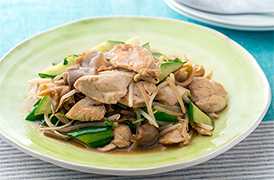 鶏肉とザーサイの塩味炒め
