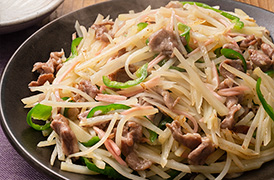 じゃが芋と豚肉の紅しょうが炒め