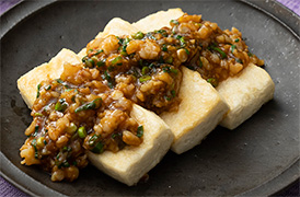 香味えびあんの豆腐ステーキ