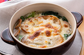 ほうれん草のグラタンスープ