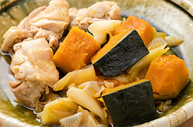 鶏もも肉とかぼちゃの煮もの