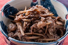 牛肉とごぼうのワインしぐれ