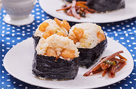 天むす風混ぜおむすび・セロリの佃煮