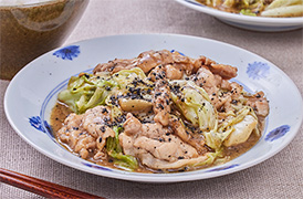 豚キャベツのごまみそ煮