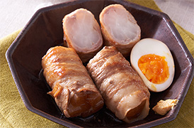 豚巻き大根煮と味玉