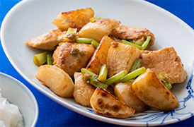 鶏肉とかぶの照り煮