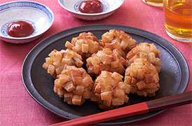 えびだんごのぼんぼり揚げ