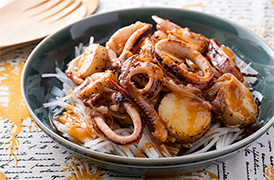 焼き長芋といかのホットサラダ