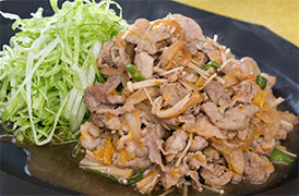 オレンジポークしょうが焼き