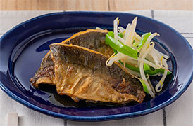 あじのカレーしょうゆ焼き・あじの骨せんべい