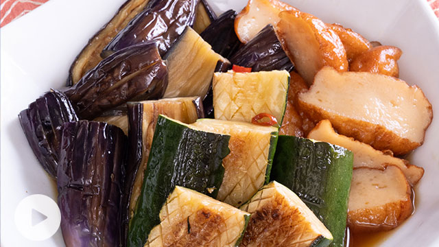 夏野菜とさつま揚げの焼きびたし