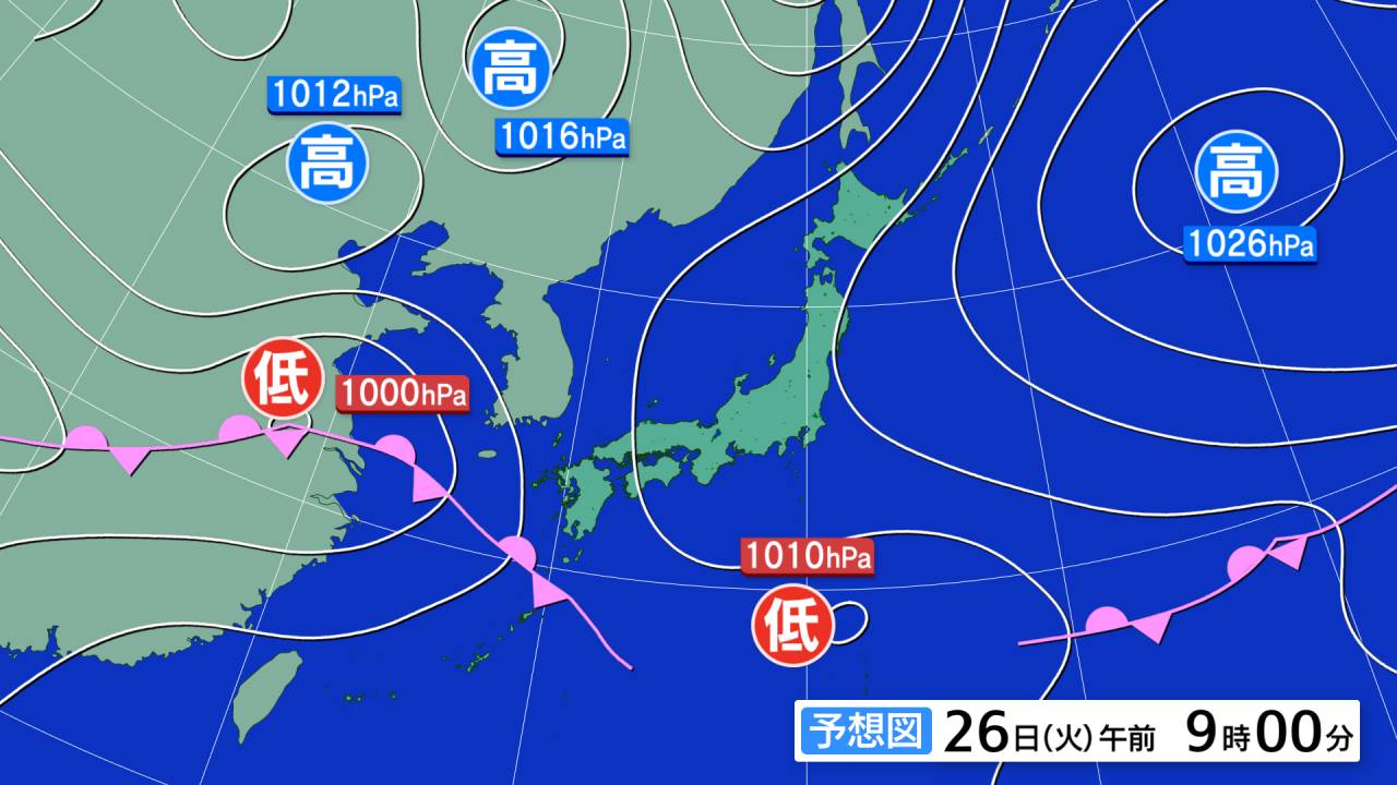 ［全国］明日の天気図